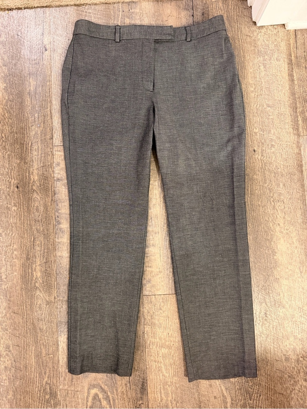 Talbots Gray High-Waist Straight Leg Pants 12P Petite